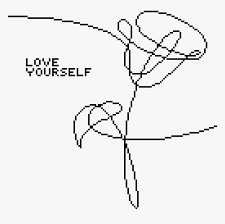 I know that i can only do my best work during the week if i also take care of my mental and physical health. Line Art Flower Bts Love Yourself Flower V Hd Png Download Kindpng