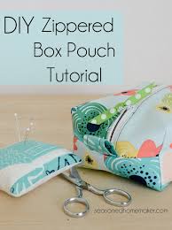 Diy Zippered Box Pouch Tutorial