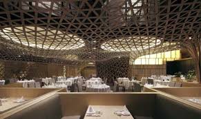 Interior design for restaurant of the the oriental cuisine at moscow city. Modern Restaurant Design Featuring Cool Bamboo Elements
