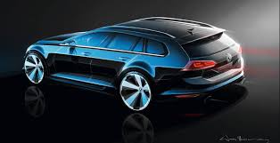 Cardesign Ru 2013 Volkswagen Golf Variant Sketch Volkswagen Volkswagen Golf Automotive Illustration