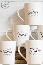 Diy coffee mug gift ideas. Easy Diy Inspirational Coffee Cup Gift Set Using Water Slide Decal Paper Heart Filled Spaces