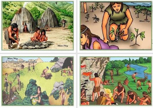 ETAPAS HISTÓRICAS DEL PERÚ LOS PRIMEROS POBLADORES Los primeros pobladores  llegaron al Perú hace 20.000 años. Trajeron instrumentos de piedra y sólo  sabían cazar y recolectar frutas. Algunos de ellos se asentaron