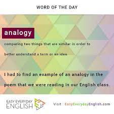 Hey Wordoftheday Is Analogy Via Eeewordlists Meaning Comparing Two Things That Are Similar English Vocabulary Words Persuasive Words Everyday English