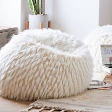 Winter Fox Faux Fur Beanbag Pbteen Bean Bag Chair Bean Bag Living Room Blue Chairs Living Room
