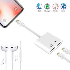 Iphone 7 Charger And Headphones Adapter Dual Lightning Headphone Jack Adapter Audio And Charge Splitter For Iphone X 8 8 Plus 7 7 Plus Support Music Calling Remote Wish
