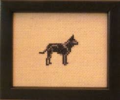 Slightly longer than its height, this dog gets a flexible, energetic appearance for its firm hindquarters and broad chest. Australian Kelpie Cross Stitched Full Body Dog By Pianstitches 20 00 Cross Stitch Stitch Australian Kelpie