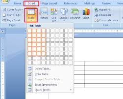 Cara Membuat Tabel Di Microsoft Word 2007 Sangat Mudah
