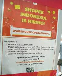 Dapatkan pekerjaan terbaik anda disini ! Lowongan Kerja Operasional Gudang Di Shopee Indonesia Dibacaonline
