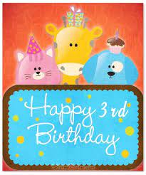 You are going to have a really exciting day with the cakes, gifts and candles. 3rd Birthday Wishes By Wishesquotes