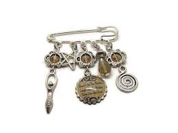 Witch Brooch Cloak Pin Kilt Pin Cloak Clasp Silver Cloak Pin Pagan Jewellery Wiccan Gift Brooch Godde Pagan Jewelry Goddess Jewelry Wiccan Gift