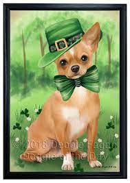 St Patricks Day Irish Portrait Chihuahua Dog Framed Canvas Print Wall Art Brfrmcvs61243 Dog Canvas Art Framed Canvas Prints Dog Canvas