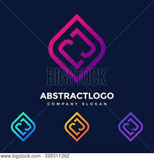 Modern #branddesign using a sans serif font and colored shapes for a fun detail. J Modern Colorful Vector Photo Free Trial Bigstock