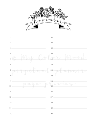 Printable Perpetual Calendar Planner Calendar Pages Family Etsy Planner Calendar Printable Calendar Pages Calendar Pages