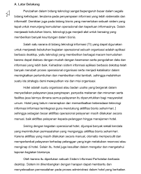 Blogger Cirebon Contoh Latar Belakang Proposal Proyek Sistem Informasi Perhotelan