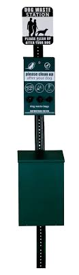 Mounting holes centered at top and bottom, inset 1 inch from edge for easy mounting Dog Waste Sanitation Stations Pet Waste Disposal Systems