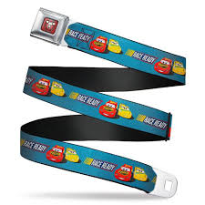 Disney Designer Seatbelt Belt Race Ready Lightning Mcqueen Cruz Ramirez
