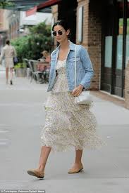 Lily Aldridge New York June 5 2017 Cotton Voile Dress Lily Aldridge Fashion