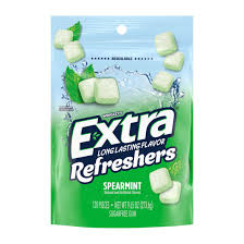 Feb 19, 2021 up until wwii, chewing gum was made of a substance called chicle. Extra Refreshers Spearmint Sugar Free Chewing Gum Bag Shop Gum Mints At H E B