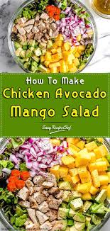 Chicken Mango Avocado Salad Recipe Mango Avocado Salad Avocado Salad Avocado Chicken Salad Recipe