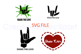 Share The Love Svg Graphic By Creationstyleclipart Creative Fabrica Free Svg Svg File Free