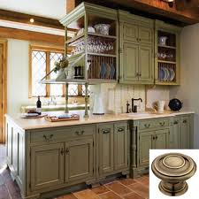 green kitchen cabinets, distressed