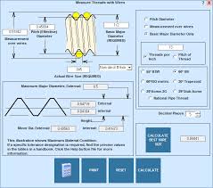 Standard Acme Thread Chart