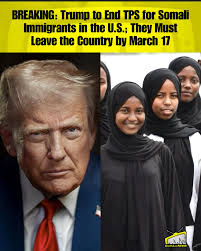 The Trump administration has ended Temporary Protected Status (TPS) for  thousands of Somalis in the U.S., ordering them to leave by March 17, 2026  unless they secure another legal status. DHS claims