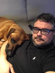 Ritchie the boxer after a big walk.