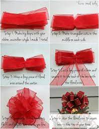Quick Diy Christmas Tree Bow Ribbon On Christmas Tree Christmas Bows Diy Christmas Tree Topper Ribbon