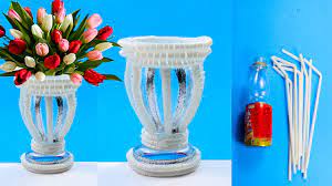 Cara membuat vas bunga / pot bunga dari botol bekas #jegoss. Cara Membuat Vas Bunga Mudah Dari Botol Bekas Dengan Sedotan Diy Plastic Bottle Youtube