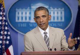 Obama also said his marriage to michelle obama had gone through 'rough patches' during the couple's eight years in the white house. Obama S Tan Suit Fail Esquire