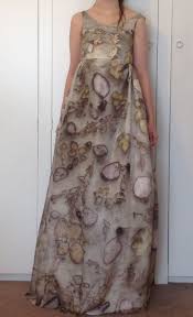 Ecoprinted Wedding Dress How To Dye Fabric Dresses Eco Printing