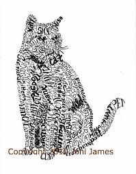 Cat Word Art Word Art Typography Word Art Art