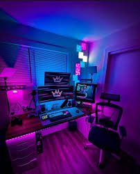 Become a patron of purple.gaming today: Love The Blue And Purple Colorway Computer Gaming Room Gaming Room Setup Game Room