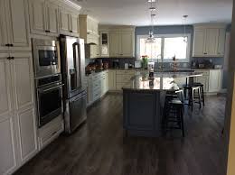 Kitchen Renovation Wellbourne Made Cream Cabinets With Dark Gray Island Granite And Stainless Steel Kitchen Cabinets Decor New Kitchen Kitchen Remodel
