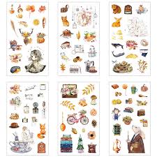 You can find any aesthetic stickers you like on aliexpress! 6 Sheet Whale Retro Decoration Aesthetic Stickers For Scrapbooking Bullet Journal Adhesive Sticker Set Dairy Photo Ablums 310 Aliexpress Home Garden