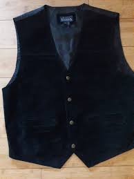 Basic Editions Mens Suede Black Leather Vest Biker Size Medium Fashion Clothing Shoes Accessories Mensclothi Black Leather Vest Coats Jackets Leather Vest