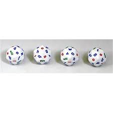 Polystyrene (synthetic aromatic polymer made from the monomer styrene, a liquid petrochemical; Koplow Games Kop12985 Alphabet Dice 4 Colors Walmart Canada