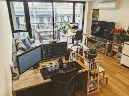 Living room designs ukrainian keyboard layout. My Apartment Now Me And My Wife Are Working From Home Cozyplaces Home Office Setup Home Office Design Home