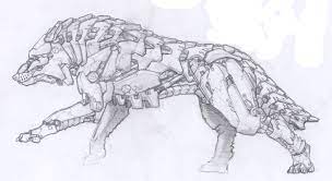 Robot Wolf By Flumbo D38h52u Png 900 493 Robot Animal Robots Drawing Wolf Colors