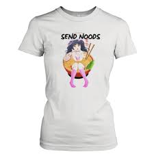 Send noods ramen noodle bowl anime hentaI shirt