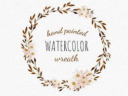 Watercolor Fall Wreath Clipart Brown Leaves Wreath Png Etsy Herbst Hochzeitseinladungen Clipart Blumen Aquarell