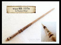 Wand No 109 Commissioned By Mara G And Hand Carved From Beech Wood The Design Features A Free Spiral Handle Harry Potter Wands Diy Wands Harry Potter Wand