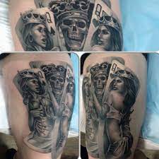 Making a tattoo is a very responsible decision in the life of those that want to have it. Gangster King And Queen Card Tattoos Novocom Top