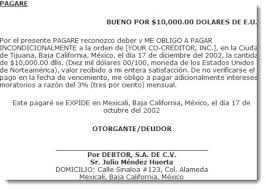 Promissory note sample of tuition fee. Simple Steps To Drawing Up A Pagare That Will Be Enforceable In Mexico