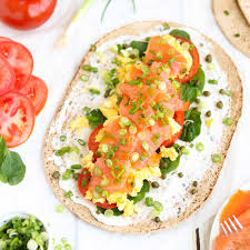 Season with salt and pepper. Easy Smoked Salmon Breakfast Wrap Two Healthy Kitchens