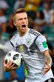 Germany S Forward Marco Reus Celebrates Scoring The 11 Goal During The Russia 2018 World Cup Group F Football Match Betw Marco Reus Reus Women S Cycling Jersey