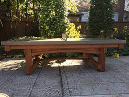 This One Of A Kind Outdoor Ping Pong Table Was A Custom Request From The Otness Family They Really Want Tree House Deck Backyard Patio Reclaimed Wood Projects