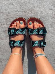 Hand Painted Wave Sandals Etsy In 2020 Shoes Painted Shoes Diy Sandals