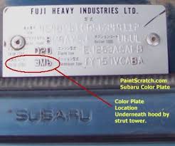 Subaru Touch Up Paint Color Code And Directions For